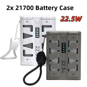 Tragbares Powerbank DIY-Kit 22,5W Schnellladung 2*21700 Batteriegehäuse Schnellverschluss-Batteriegehäuse