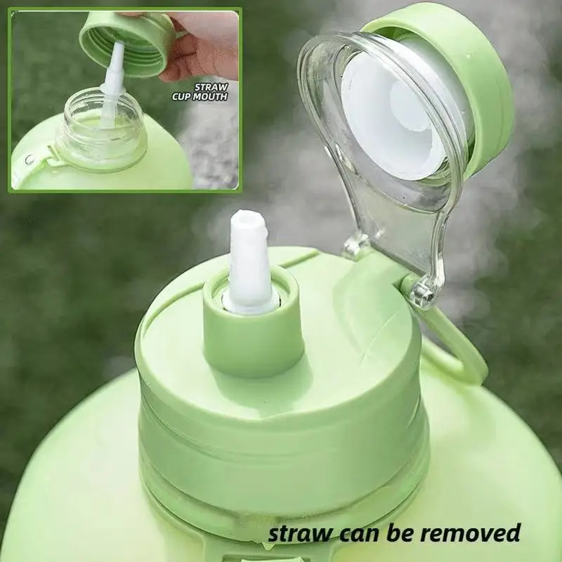 2,4 Liter Sportwasserflasche mit Strohhalm, großes – Bild 4