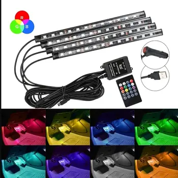 Universal Auto RGB Umgebungs Lichter LED Streifen Innen Atmosphäre Lampen 8 Farben Dekorative Off Road 4x4 SUV