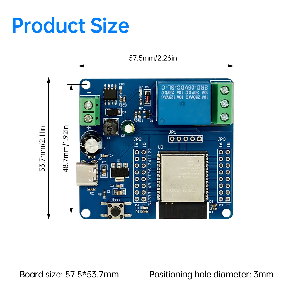 ESP32-C6 Relaismodul 1-Kanal, WLAN und Bluetooth, DC 5–60 V – Bild 4