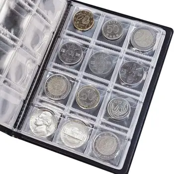 Münz-Organizer, Aufbewahrung, 120 Fächer, Münzsammelbuch, Münzsammelhalter, Album, Gedenk