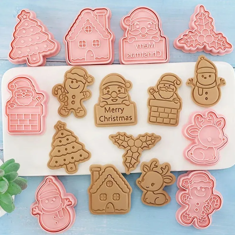 1-4 Sets Weihnachts-Ausstechformen, 3D-Pressformen – Bild 3