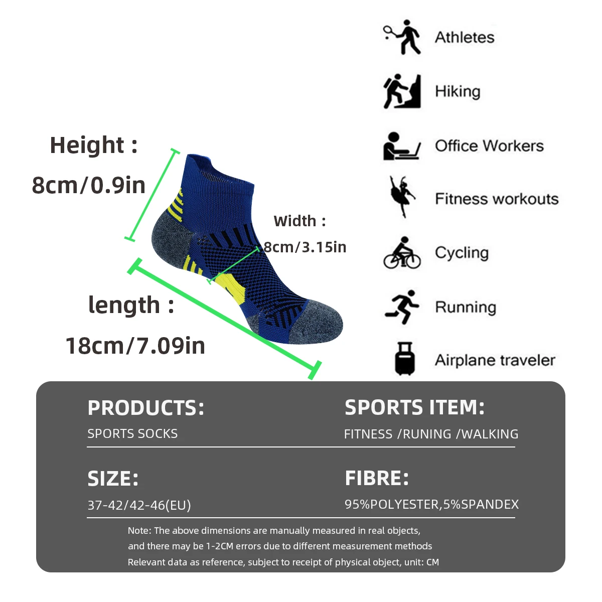 3/9 Paar rutschfeste Sportsocken für Damen und Herren – Bild 6