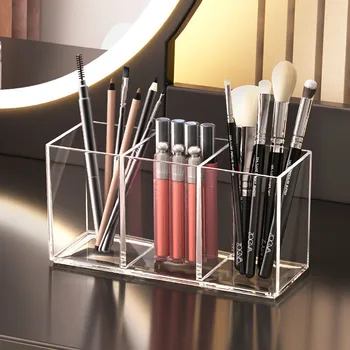 Transparenter Lippenstift Kosmetik Make-up Acryl Make-up Pinsel Werkzeug Aufbewahrungsbox Fall Make-up Pinsel