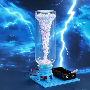 DIY Elektrisches Wirbelsturm-Montage-Puzzle-Spielzeug Physikalisches Wissenschaftsexperiment-Set STEM