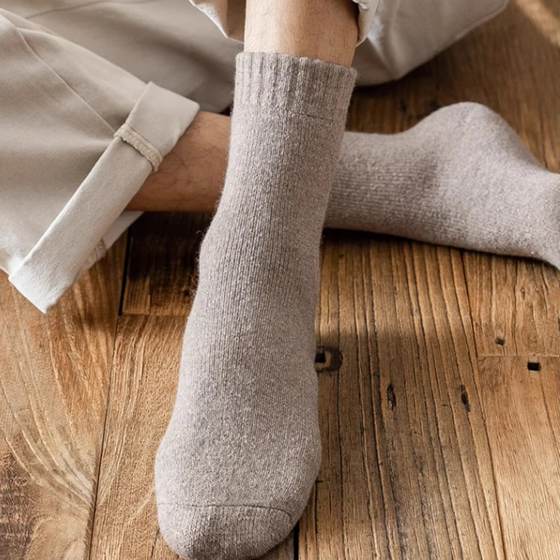 2025 neue Winter Warme Frauen Socken Wolle Männliche Männer – Bild 3