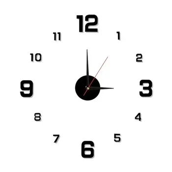 Digitale Uhr Leuchtende Moderne Uhren Dekoration DIY Wohnzimmer Familien Wand Dekor Stereo Rahmenlose