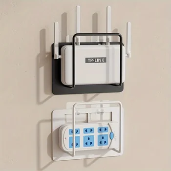 Wandmontage-Router-Regal - Eisenhalter, vielseitig einsetzbar, für Zuhause, Büro, Nachttischregal