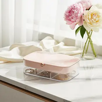 Schmuck-Aufbewahrungsbox Mehrschichtig Hochwertig für Kleine Accessoires Ideale Wahl für Reisen