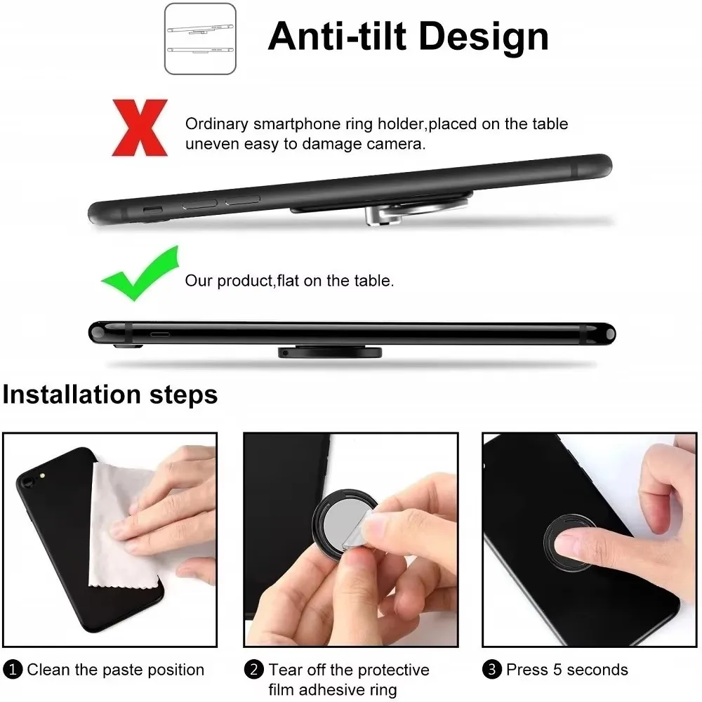 Universeller Fingerring-Halter Ständer für Mobiltelefone – Bild 5