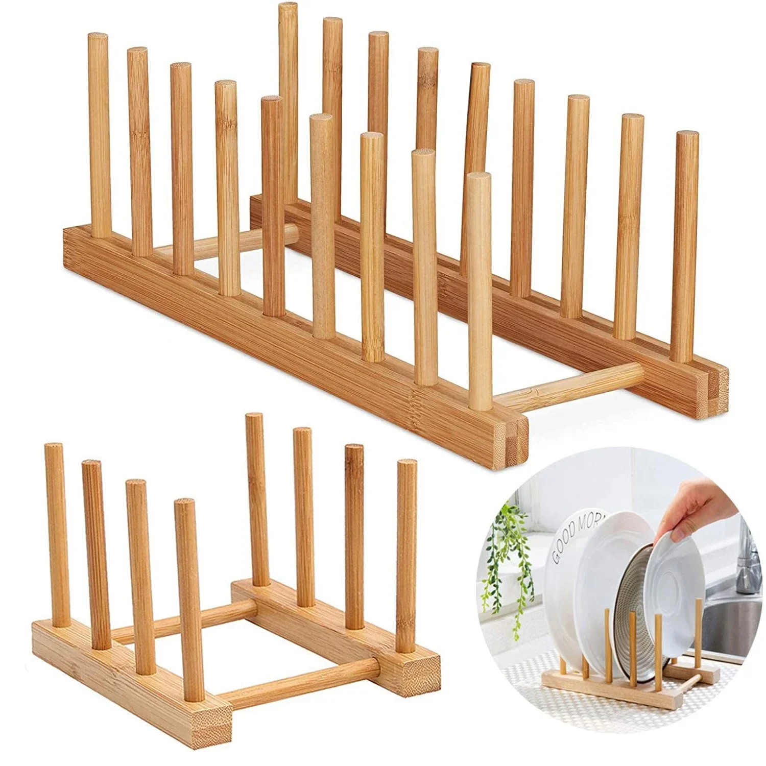 Holz Abtropfgestell Rack Küche Gerichte Stehen Platte Gericht