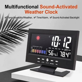 Intelligenter Multifunktionaler Leuchtender LED-Wecker mit Ewiger Kalenderfunktion Digitaler Wecker