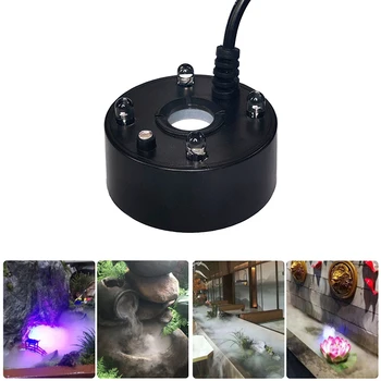 5 V USB Nebelhersteller Fogger Vernebler Wasserbrunnen Aquarium Teich Zerstäuberkopf mit 4 bunten LED-Lichtern