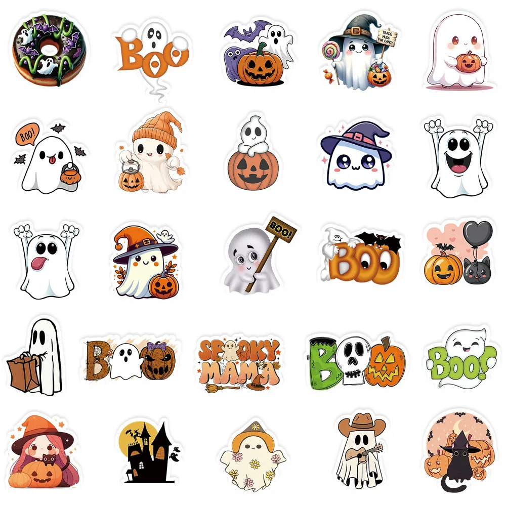 50 Stück neue transparente Halloween-Aufkleber – DIY-Dekor – Bild 3