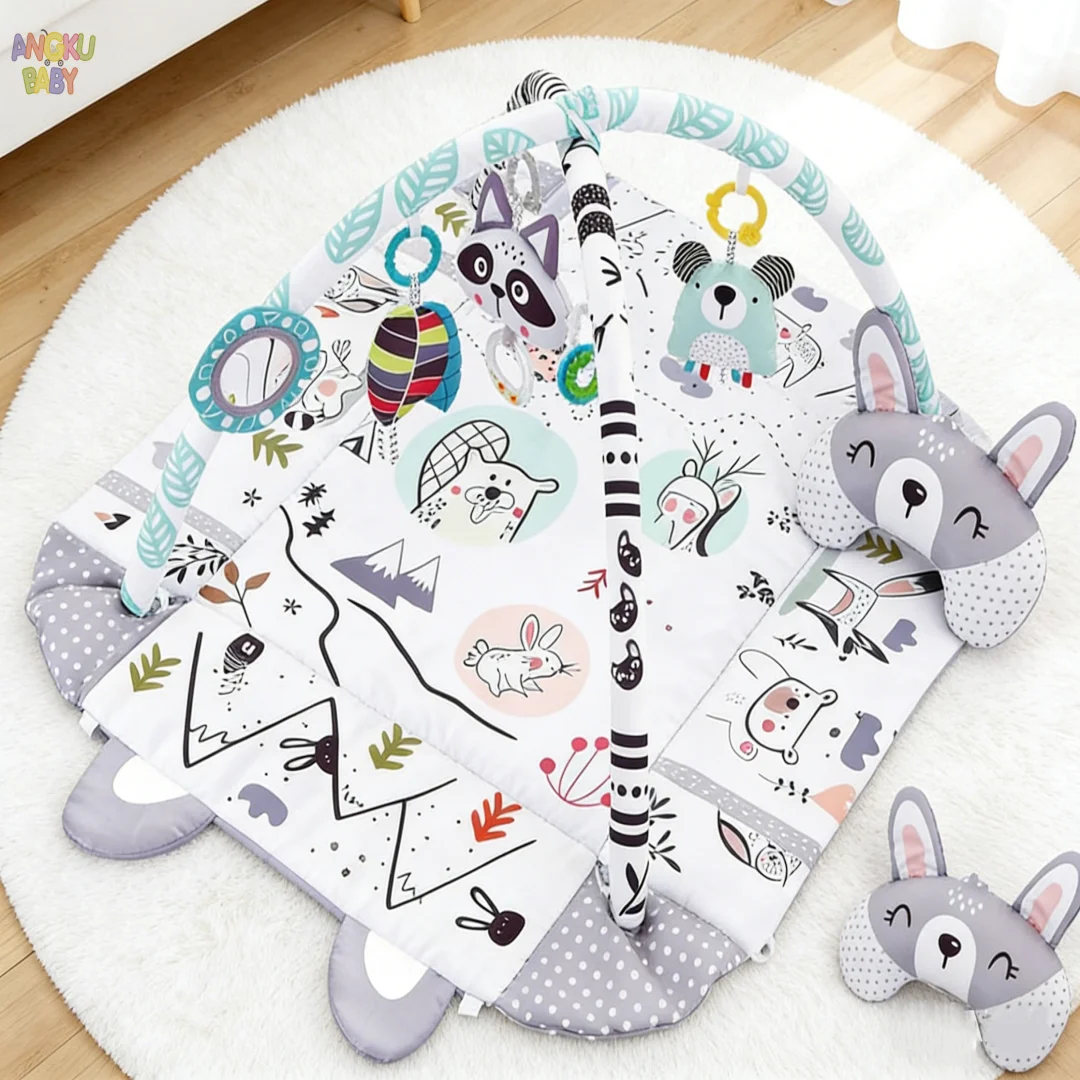 4-in-1 Baby-Spielmatte mit Abnehmbaren Spielzeugen für – Bild 5