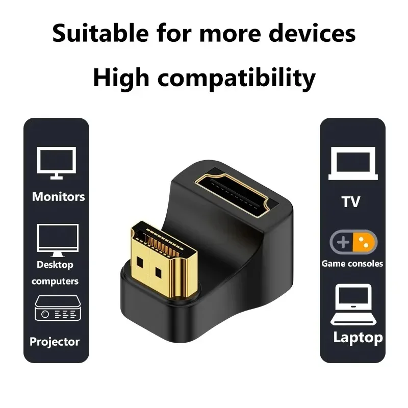 8K UHD U Form 180 Grad HDMI-kompatibel 2,1 Adapter Up Down – Bild 4