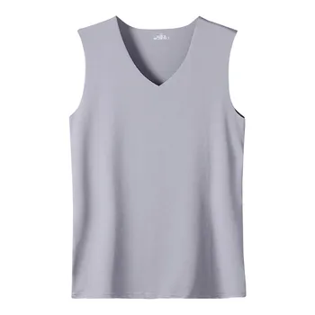 Herren Top Herren Sommer Mehrfarbig Ärmellose Weste Herren Sommer Eisseide Spurlose Dünne Atmungsaktive Farbe
