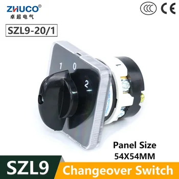 ZHUCO SZL9-20/1 1 Pole 690 V GLE9-20 3 Position 1-0-2 Elektrischer Drehnockenschalter auf 20 A