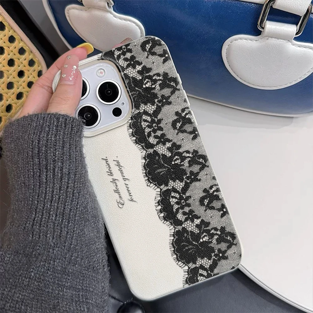 Mintgrüne Spitzen-Handyhülle für iPhone 17 16 15 14 Plus 13 – Bild 2