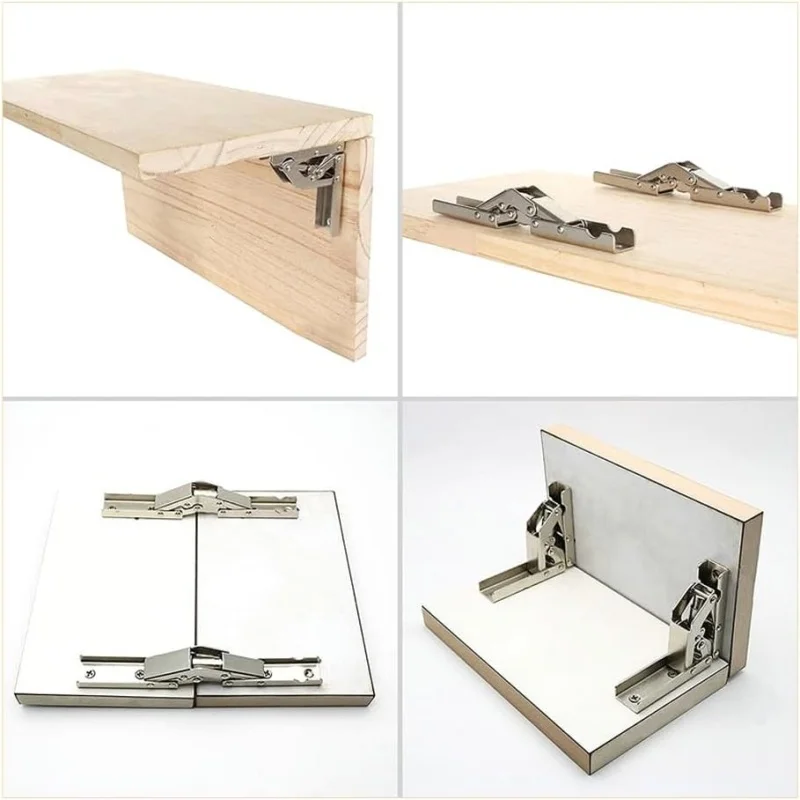 2PCS/Set 90 Degree Folding Door/Shelf Hinge Hidden Bracket – Bild 6
