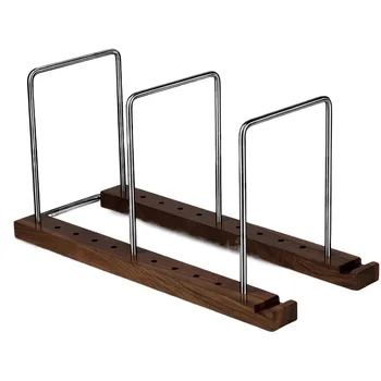 Massiver Walnuss-Schallplattenhalter Platzsparender Tragbarer Plattenspieler-Ständer Verstellbare CD-Ständer