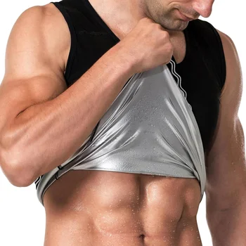 Sauna-Shirt für Herren, kurzärmeliges Sauna-Schweiß-Körperformer-Tanktop für Herren, Sauna-Weste