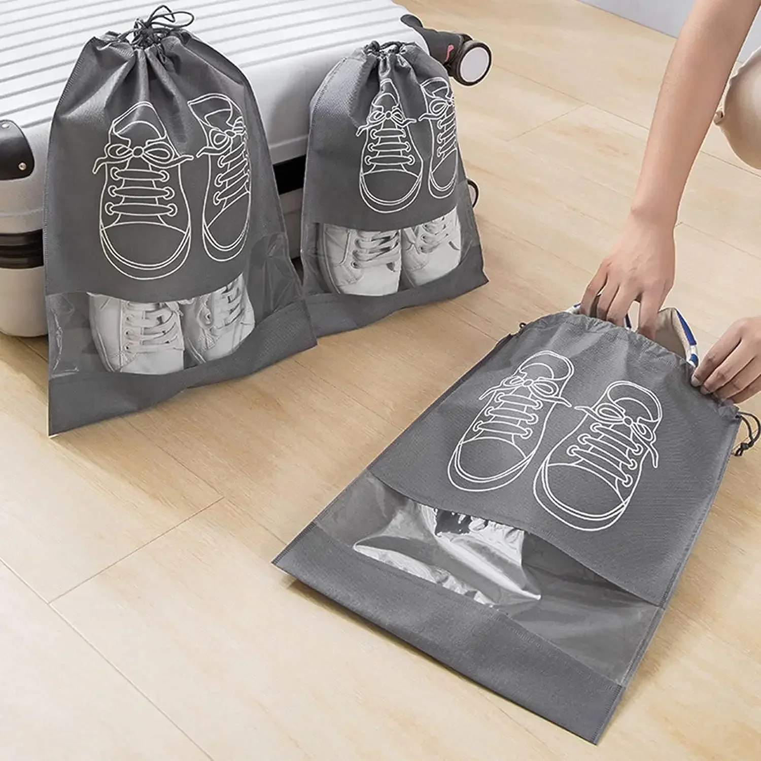 5/10PCS Schuhe Lagerung Organizer Taschen Vlies Schuh Staub – Bild 4