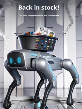 KI-intelligenter Smart-Roboterhund mit Fernbedienung, programmierbar, mit Ladekorb, für Jungen