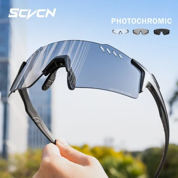 SCVCN Photochrome fahrrad Radfahren brille UV400 Fahrrad reiten Brillen Sport MTB Outdoor Sport Golf Camping