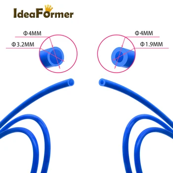 IdeaFormer 1/2/5M PTFE-Schlauch TL-Feeder Hotend RepRap Rostock Bowden Extruder 1,75/3,0mm Filament ID1,9mm