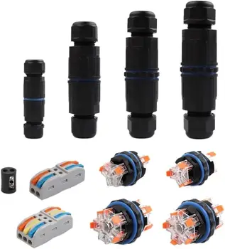 IP68 wasserdichter Kabelstecker, schnelle Verbindung, KVSF-15, 2 Eingänge, 2 Ausgänge, 2/3/4/5 Pin