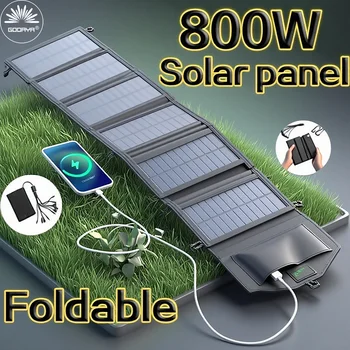6-fach 800 W faltbares Solarpanel 20 W/h tragbare Solarmodule Schnellladegerät USB 5 V DC Vollzeit-Solarpanel