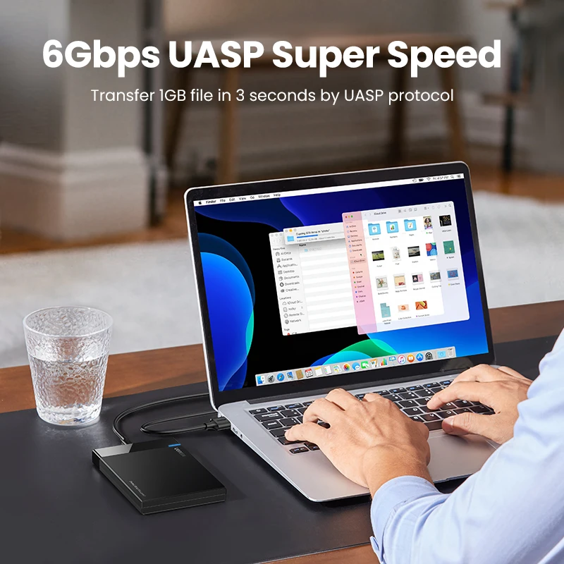 UGREEN HDD Fall 2,5 SATA zu USB 3,0 Adapter Festplatte – Bild 3