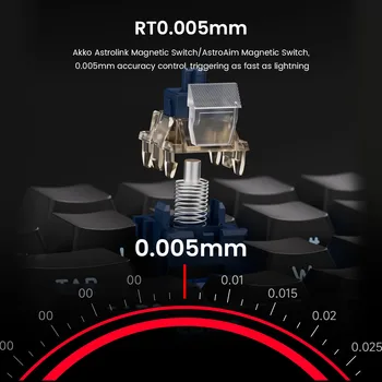 AKKO TAC75 HE Magnetschalter-Tastatur 75 % Gaming-Tastaturen Rapid Trigger 0,005 mm 8K RGB Wired Esports