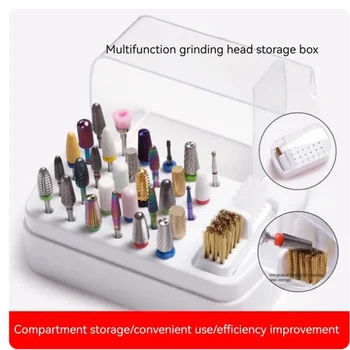 30-Loch-Organizer für Nagellackkopf, tragbarer Acryl-Organizer, staubdicht, Reinigungs-Organizer