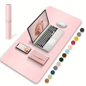 Große Größe 600 * 300 mm Büro-Schreibtisch-Schutzmatte PU-Leder wasserdichtes Mauspad Desktop-Tastatur