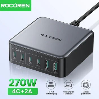 GaN USB-C Ladestation 200 W, 6-in-1, PD Schnellladen