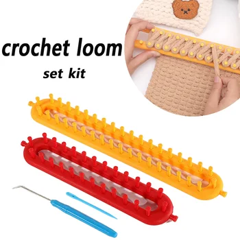 Rechteck DIY Stricken Webstuhl Schal Pullover Hut Schal Nähen Stricken Handgemachte Weben Faul Flechten