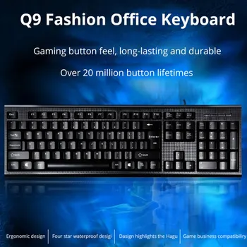 Q9 Einzel tastatur USB quadratischer Mund Geschäfts büro zu Hause ps2 runde Loch verdrahteter Desktop-Computer