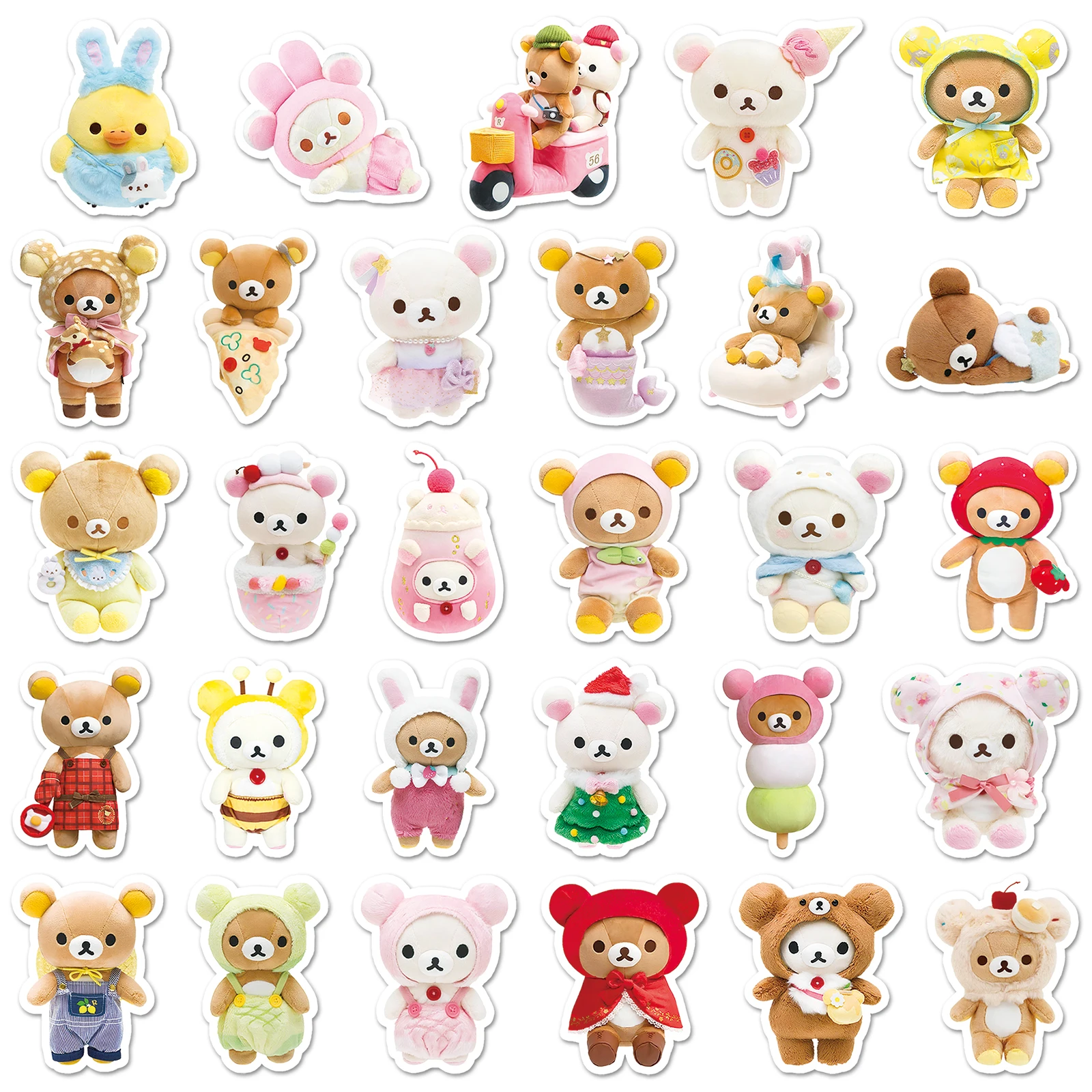 50 Stück Easy Bear Series Cartoon Niedliche – Bild 4
