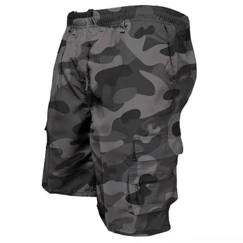 Herren Taktische Shorts Sommer Casual Jogging Cargo Shorts Lose Multi-taschen Elastische Taille Arbeit Wandern