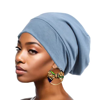 Indische Frauen Turban Satin Schlafen Kappe Innere Hijab Hut Beanie Bonnet Muslimischen Bandana Haarausfall