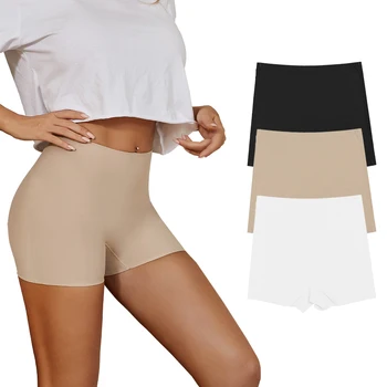Nahtlose Eis Seide Solide Biker Shorts Boxer Kurze Leggings Sport Yoga Hosen Nahtlose Frauen Shorts Höschen