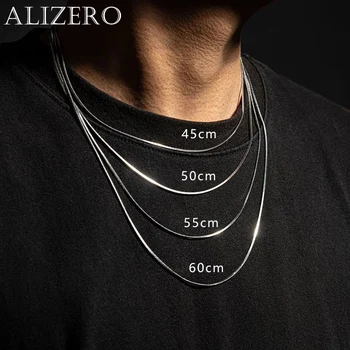Punk Hip-hop Schlange Gliederkette 925 Sterling Silber Halskette für Männer Frauen Männlich Schmuck Geschenke