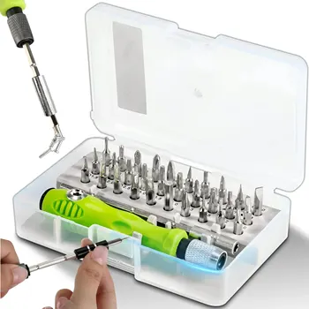 Mini 32-in-1 Präzisions-Schraubendreher-Set, magnetische Kreuzschlitz-Bits, multifunktionales