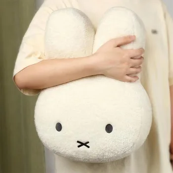 Miffy Black Eyes Süße Puppe Plüschtier Kawaii Bettkissen weiches bequemes Sofakissen Kissen Geschenkspielzeug