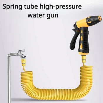 Teleskop-Wasserleitung mit Hochdruckdüse, Autowaschwerkzeug-Set, Verlängerungsschlauch, Wasserschlauch