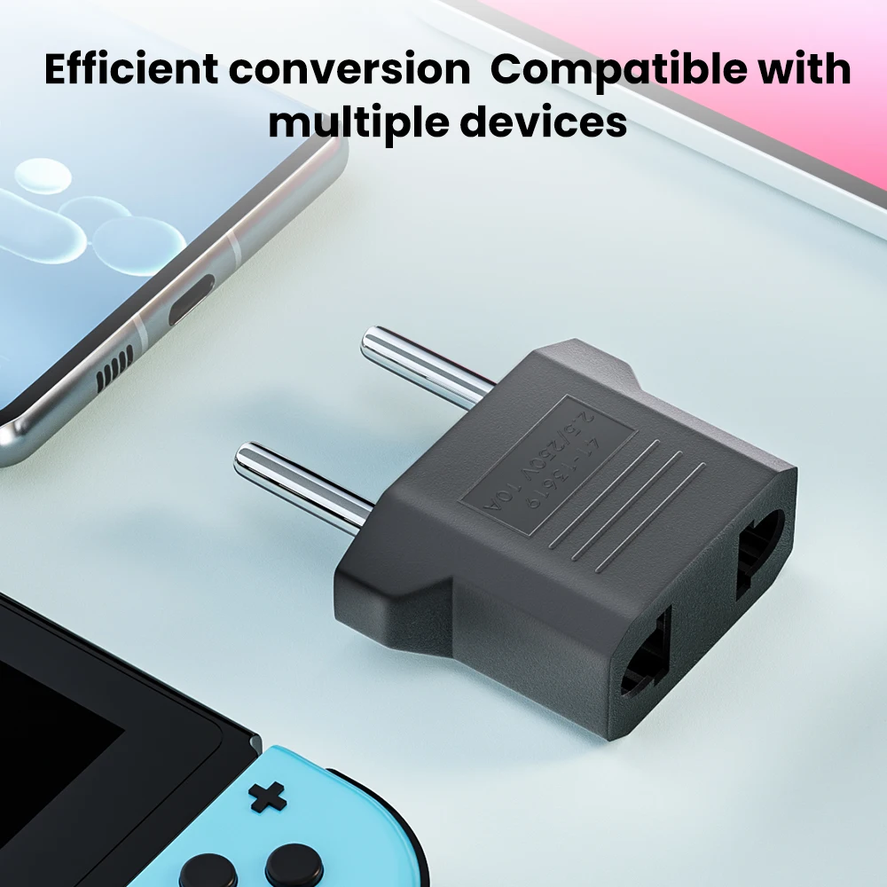 Elektrischer Steckdosenadapter US zu EU Konverter-Stecker – Bild 3
