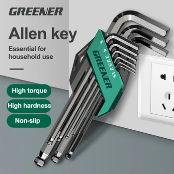 GREENERY Greener Extended Rainbow Wrench Inbusschlüssel-Set Inbusschlüssel Multifunktionales Kurzarm-Werkzeug