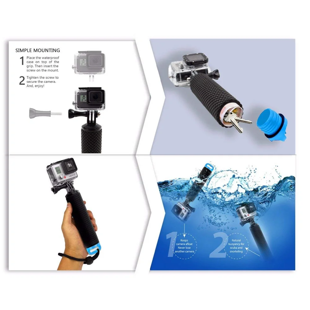 Wasser schwimmender Handgriff Griffhalterung Schwimmerzubehör – Bild 5